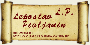Leposlav Pivljanin vizit kartica